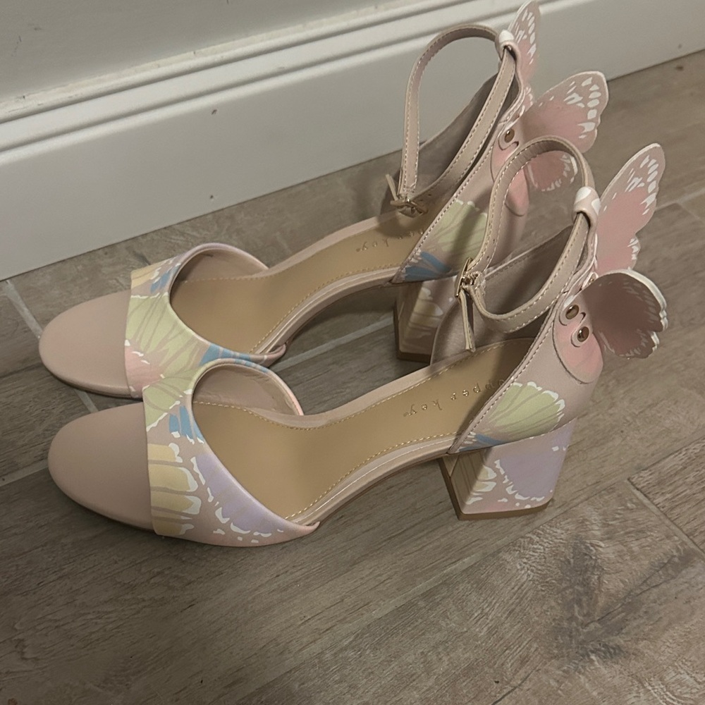 Copper Key Multicolor Butterfly Heels